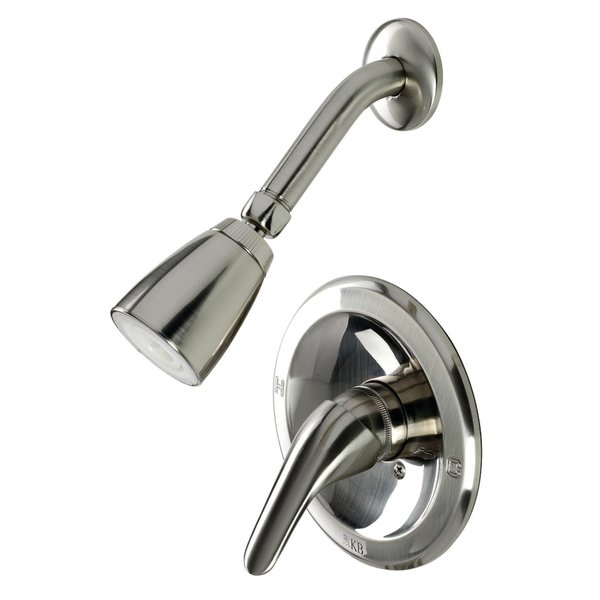 Kingston Brass Shower Faucet, Brushed Nickel, Wall Mount KB538LSO